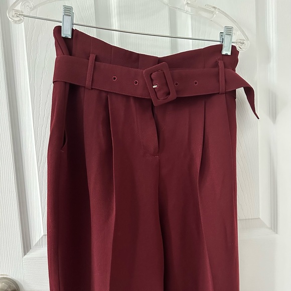 Burgundy high waisted pants - Picture 4 of 4